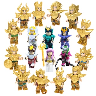 Mini Figuras Los Caballeros del Zodiaco Saint Seiya Lego muñecos de construcción bloques armables minifiguras