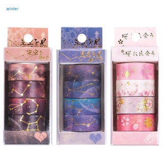 winter Starry Sky Cherry Blossoms Washi Tape Adhesive Tape DIY Scrapbooking Sticker Label Masking Tapes