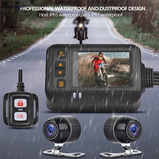 Re 2 pulgadas 720P motocicleta Dash Cam HD DVR cámara de gran angular Loop grabadora delantera y trasera grabadora de conducción