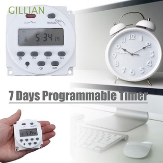 gillian 7 días relé de tiempo 5v 12v 24v 110v 220v temporizador digital temporizador interruptor automático loop programador batería recargable programable cn101a
