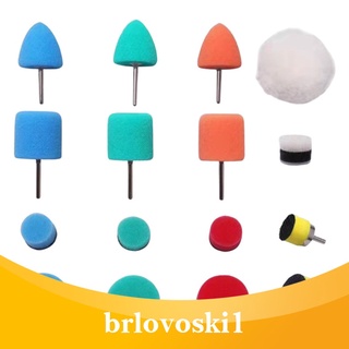 [brlovoski1] 16 almohadillas de pulido para pulir coche, 16 piezas, herramientas rotativas, cera, pulido