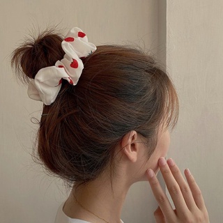 PAZ11 Coreano Corbata de pelo Impresión de frutas Pinza de cola de caballo Pliegue Pelo de fresa Elástico Señora, señora. Tiara de chica Cuerda de pelo/Multicolor (5)
