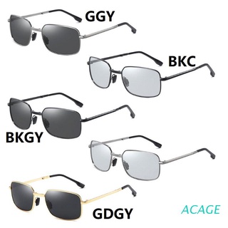 acage gafas de sol fotocromáticas plegables para hombre con lente polarizada, marco de metal, gafas de protección antifatiga