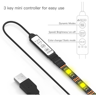 Tira De Luz LED USB compatible Con Bluetooth 5050 SMD DC 5V RGB Luces Flexibles Cinta De Lámpara TV Decoración-1 (3)