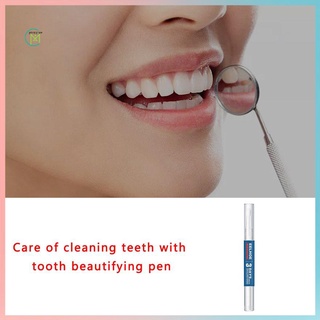 prometion 2pcs suero de limpieza de dientes pluma placa removedor de manchas blanqueamiento dental blanqueador dental higiene oral cuidado de los dientes blanqueador