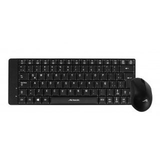 Kit teclado y mouse inalambrico ACTECK AC-916622 Mini 79 teclas Negro 10 m