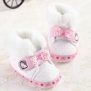 Hello Kitty blanco Prewalker botas/hola Kitty botas de bebé/Hello Kitty botas de bebé