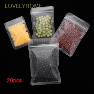 LOVELYHOME 20 piezas de almacenamiento al por menor transparente cremallera bolsa de embalaje auto sello impermeable plástico mate Pack bolsas reclosables