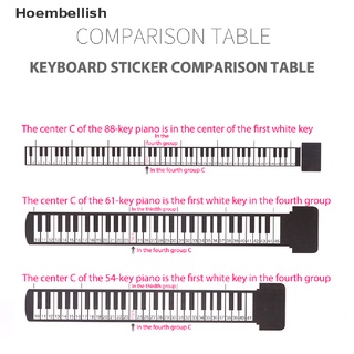 Hoe> 54/61/88 etiqueta engomada de Piano transparente teclado de Piano pegatina electrónica Keyboar bien