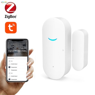 Tuya smart zigbee porta e janela sensor smart linkage porta magnética janela porta aberta alarme de sensor de casa dyutil