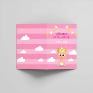 Tarjetas de felicitación para bebé recién nacido tarjetas de felicitación niño niña elegante tarjetas de nacimiento