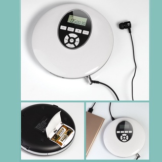 yunl redondo estilo -cd reproductor portátil auriculares hifi reproductor de música -cd walkman discman reproductor recargable a prueba de golpes lecteur -cd