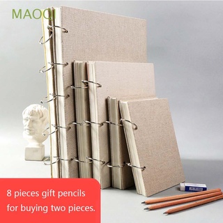MAOQI Professional Sketch Paper 120 pages Spiral Sketchbook Graffiti Sketch Book Art Supplies Stationery Notebook Linen hardcover Super thick Loose-Leaf Hand Painted Painting