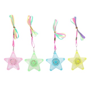lala pentacle estrella forma de corazón colorido led sparkle collar brillante colgantes fiesta favores niños juguete luz hasta juguete (6)