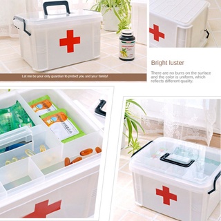 [hwd] kit de primeros auxilios portátil caja de emergencia medicina pecho para el hogar viajes al aire libre hospital farmacia contenedor de almacenamiento de plástico (9)