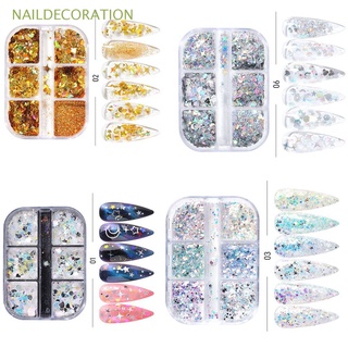 naildecoration decoración de uñas decoración de uñas lentejuelas holográfico verano glitter copos hexágono diy brillante rebanadas gruesa estrella luna (1)