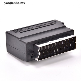 YANBA SCART Adaptador AV Bloque A 3 RCA Phono Compuesto S-Video Con Interruptor De Entrada/Salida Oro . (2)