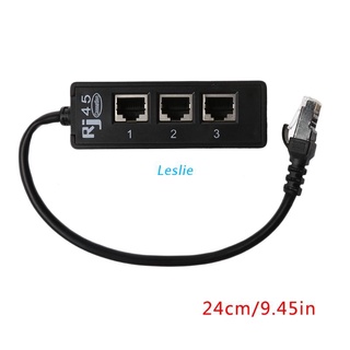 LES LAN Ethernet Network RJ45 1 Male To 3 Female Connector Splitter Adapter Cable