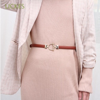 lickes lujo cintura simple metal gancho hebilla pu cinturón de las mujeres vestido de moda personalidad pantalones delgado cinturón/multicolor (1)