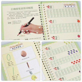 3 pzas bolígrafos reutilizables para niños caligrafía 3D alfabeto inglés con bolígrafo para niños/libro de texto K6O5 (5)