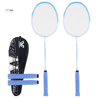 leesin Durable Badminton Racket Kit Carbon Fiber Badminton Racket Kit Smooth Grip for Adult