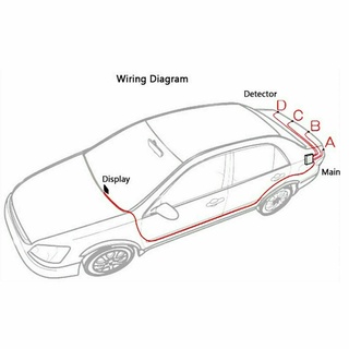 Detector De Sensores De alarma De Radar Detector De audio para coche Sensor De estacionamiento Dc 12v Kit (7)