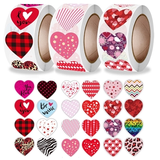 500 pzs/rollo De 2.5 cm Amor Dia De san valentín stickers De regalo decoración Diy Etiqueta
