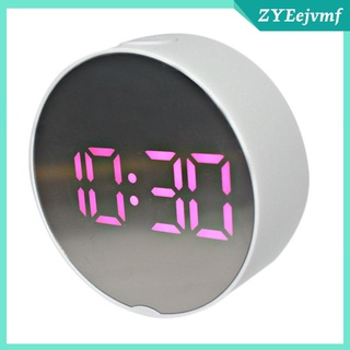 Reloj Despertador Digital LED Con Pilas O Puerto De Cargador USB Para Dormitorio/Pared/Viaje Con Alarma , Calendario Y Espejo