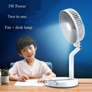 Retráctil plegable Mini ventilador de escritorio lámpara de mesa al aire libre ventilador recargable USB soporte ventilador