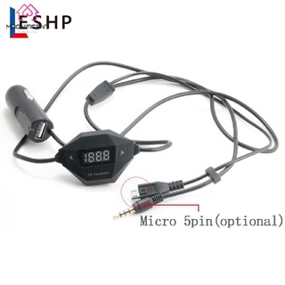 0928) transmisor inalámbrico fm kit de coche con 3,5 mm+microusb enchufe de audio cargador de coche