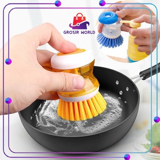 Innovador único cepillo de olla herramienta puede llenar jabón teflón sartén divertida sartén (1)