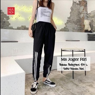 Joger RIRI MS pantalones de joger de las mujeres/UNISEX joger puede utilizar chicos niñas/pantalones de BABYTERRY/estilo coreano pantalones de trotar/Material de Jogging