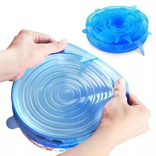 Cubierta de silicona de alimentos Universal tapas de silicona para utensilios de cocina tazón olla reutilizable tapas elásticas accesorios de cocina (1)