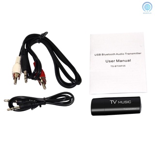 magicplay TS-BT35F05 USB Bluetooth transmisor de Audio inalámbrico estéreo Bluetooth caja de música Dongle adaptador para TV MP3 PC negro