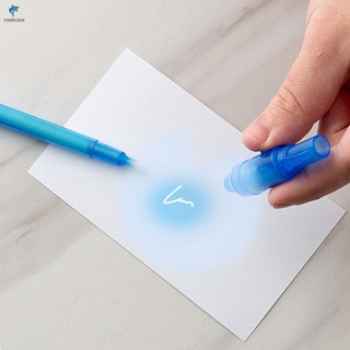 Pluma de tinta Invisible 2 en 1 con marcador de luz espía pluma para mensaje secreto niños juguete (3)