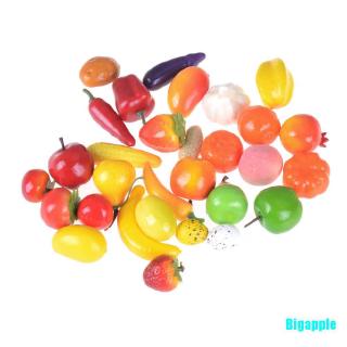 [bigapple] 10 piezas mini simulación de frutas verduras juguetes de cocina niño pretender juguetes (1)