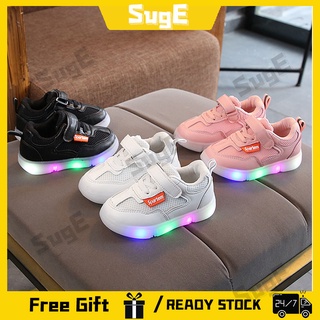 [Suge]zapatos de niño Kasut para niños luces LED luminosas zapatos niño niñas Kanak Kasut Budak