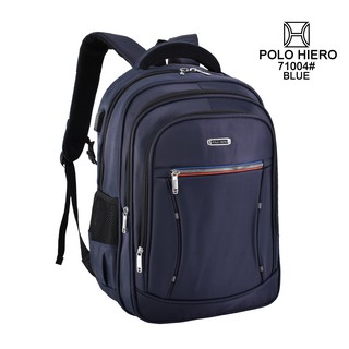 (Fersa) Polo Hiero 71004 bolsa escolar hombres portátil mochila (extensión USB gratis + cubierta de lluvia)