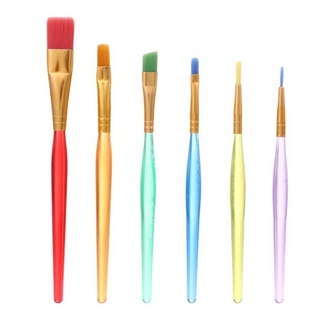 Juego de 6 pzas/juego de pinceles multicolores para glaseado de pasteles/decoración/juego de pinceles para hornear/herramientas