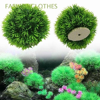 FASHIONCLOTHES Artificial Decoración de Acuario Hazlo tú mismo. Bola de algas Acuario Plástico Proceso Plantación Bajo el agua Bola de hierba/Multicolor