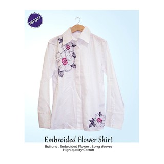 Camisas de flores bordadas, camisas blancas, camisas bordadas, camisas importadas