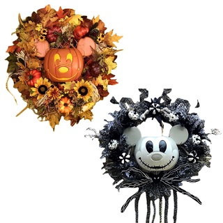 algunas coronas de halloween colgantes para puerta delantera, ventana, decoración del hogar, regalo de plástico para niños