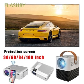 FLASHBY 3D HD Projector Cloth Home Outdoor Office Reflective Fabric Anti-light Screens Portable 30/60/84/100/120 inch High Quality Simple Projectors Screen