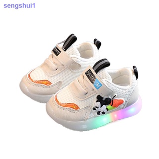 otoño nuevos niños s light-up zapatillas de deporte niños net zapatos todo-partido casual blanco zapatos de 1-3 años de edad 2 mujer bebé solo zapatos