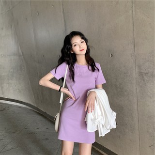 Verano 2022 estilo coreano del nuevo vestido de longitud media estudiantes mujeres moda ropa (8)