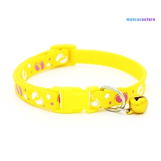 [Mancocostore] Cute Fashion Paws Pattern Pet Puppy Collars with Bell for Small Dogs Necklace (7)