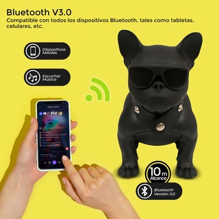 Bocina Bluetooth Auxiliar Sd En Forma De Perro Bulldog (3)