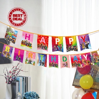 pennant juego virtual mundial decoración de fiesta de cumpleaños pull flag juego de copa de papel m2d4