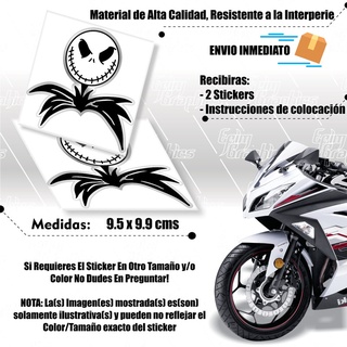 Par Calcomania Sticker El Extraño Mundo De Jack Efx Moto Ss
