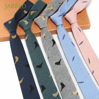 JARRED para hombre lazos Casual estrecha corbata corbatas cuello ropa de cuello fiesta invierno moda impreso algodón flaco Cravat (1)